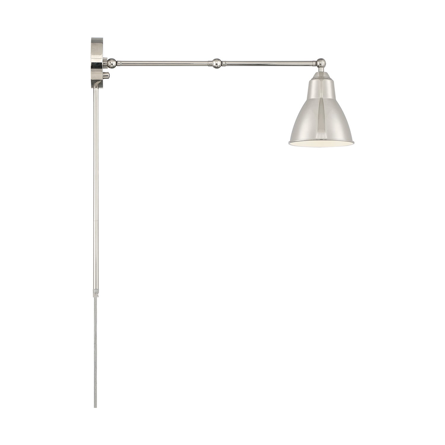 Nuvo Lighting - 60-7365 - One Light Swing Arm Wall Lamp - Fulton - Polished Nickel