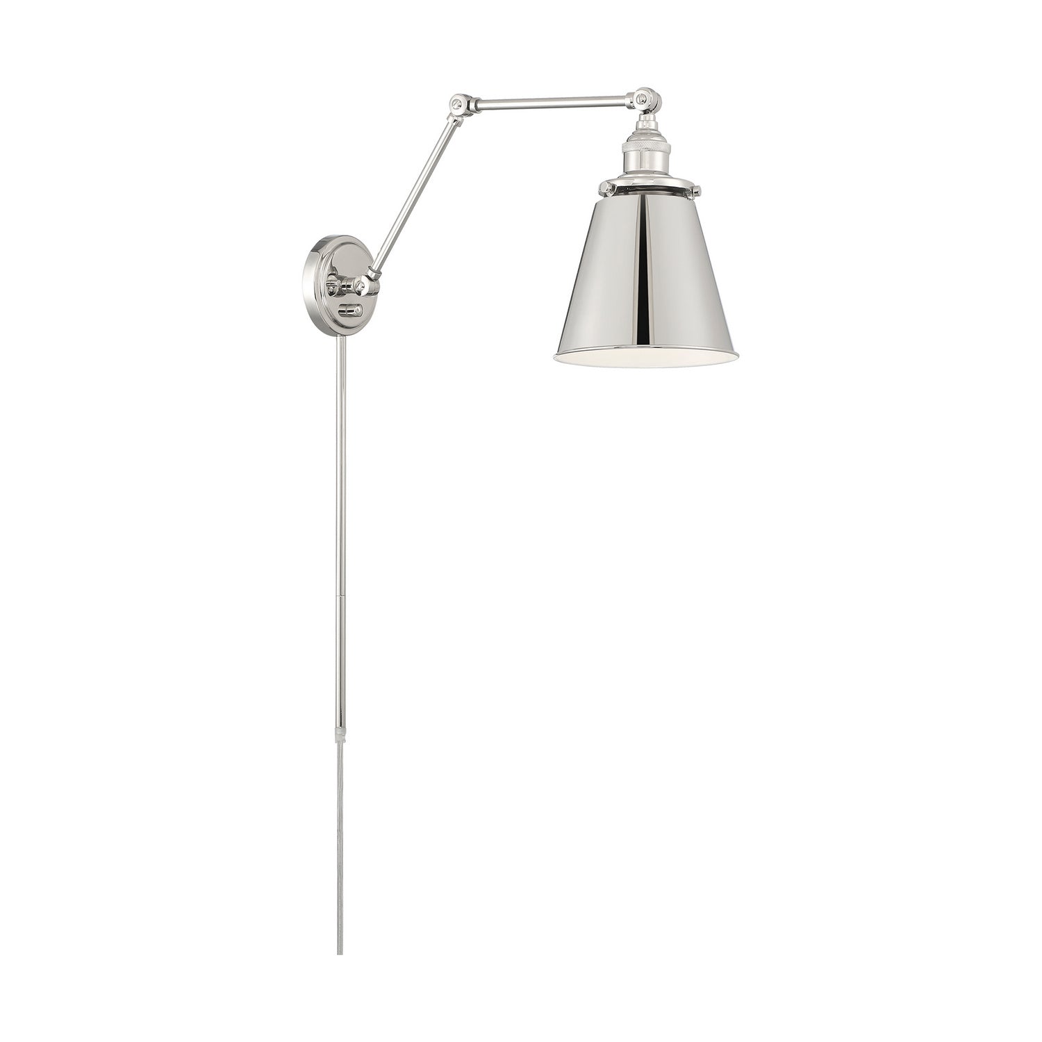 Nuvo Lighting - 60-7368 - One Light Swing Arm Wall Lamp - Bayard - Polished Nickel