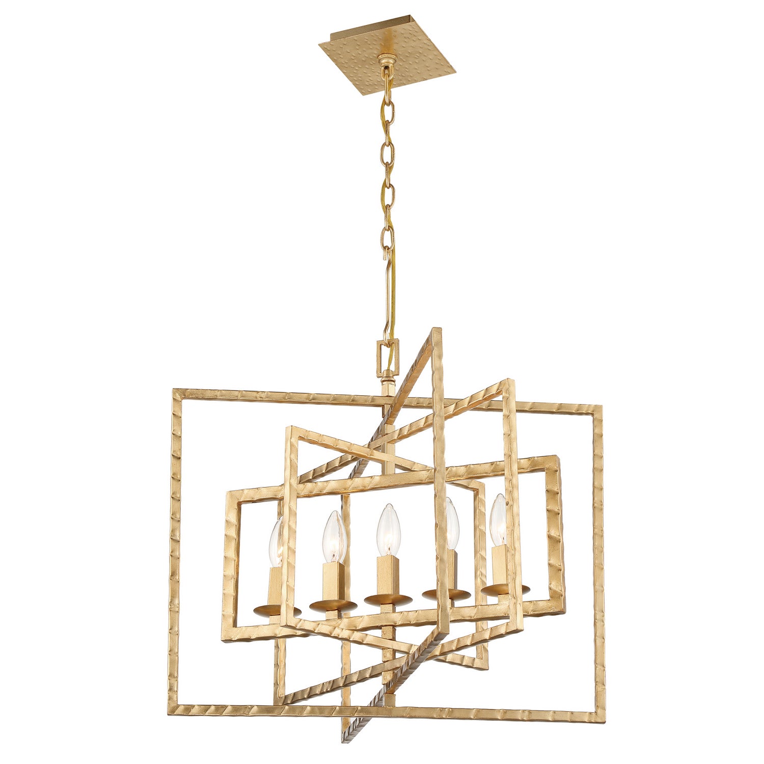 Crystorama - 336-GA - Five Light Chandelier - Capri - Antique Gold