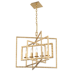 Crystorama - 336-GA - Five Light Chandelier - Capri - Antique Gold