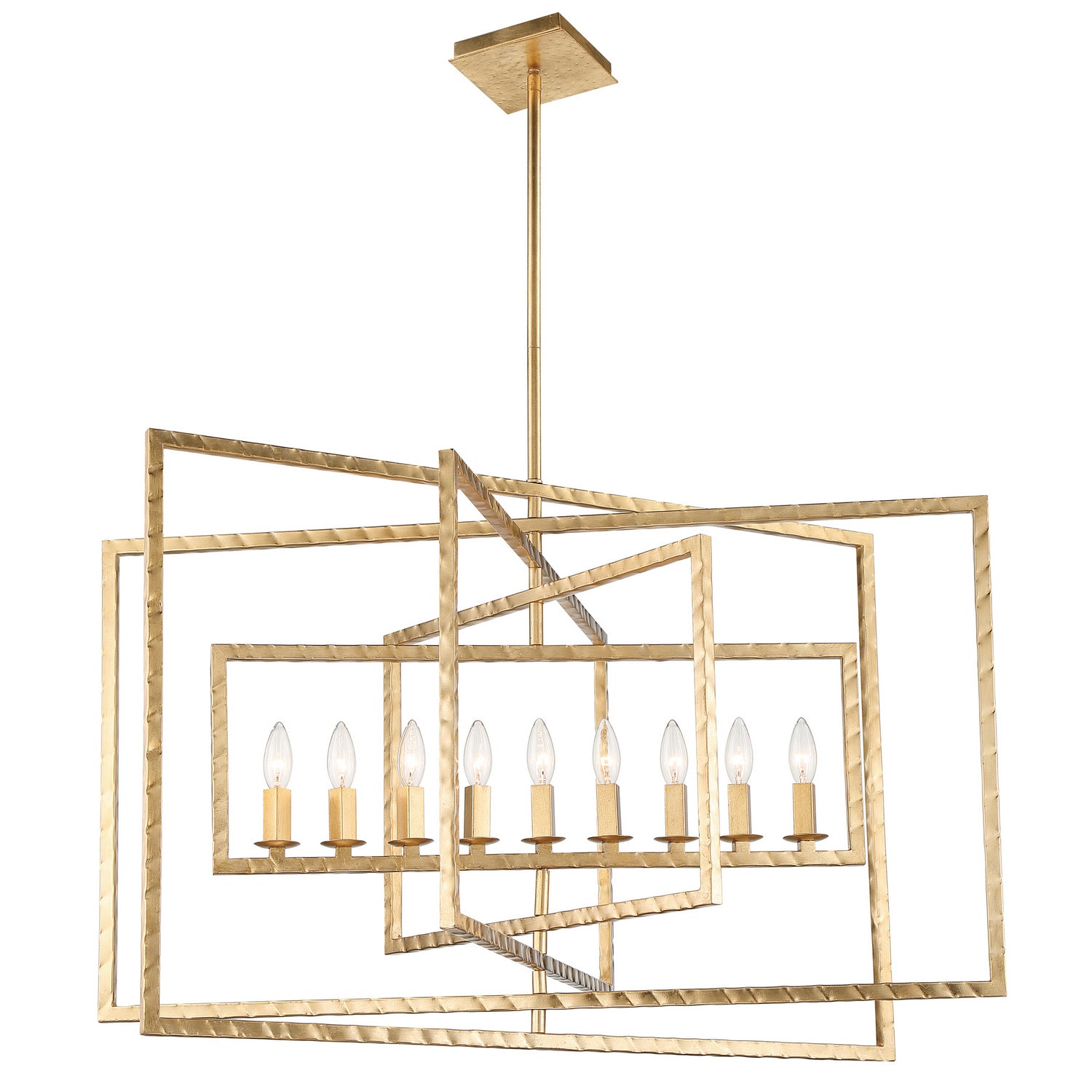 Crystorama - 337-GA - Nine Light Chandelier - Capri - Antique Gold