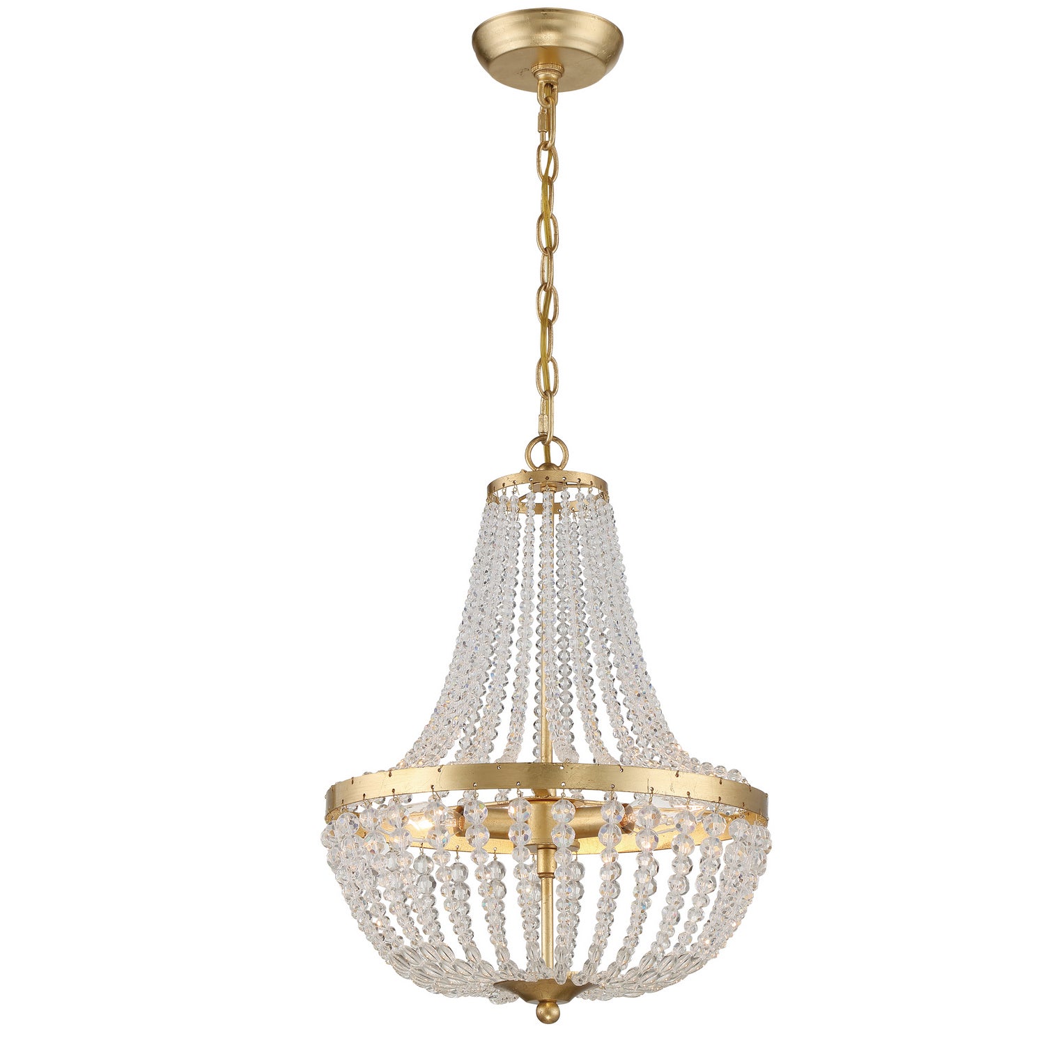 Crystorama - 603-GA - Three Light Chandelier - Rylee - Antique Gold