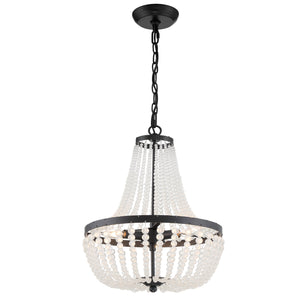 Crystorama - 603-MK - Three Light Chandelier - Rylee - Matte Black