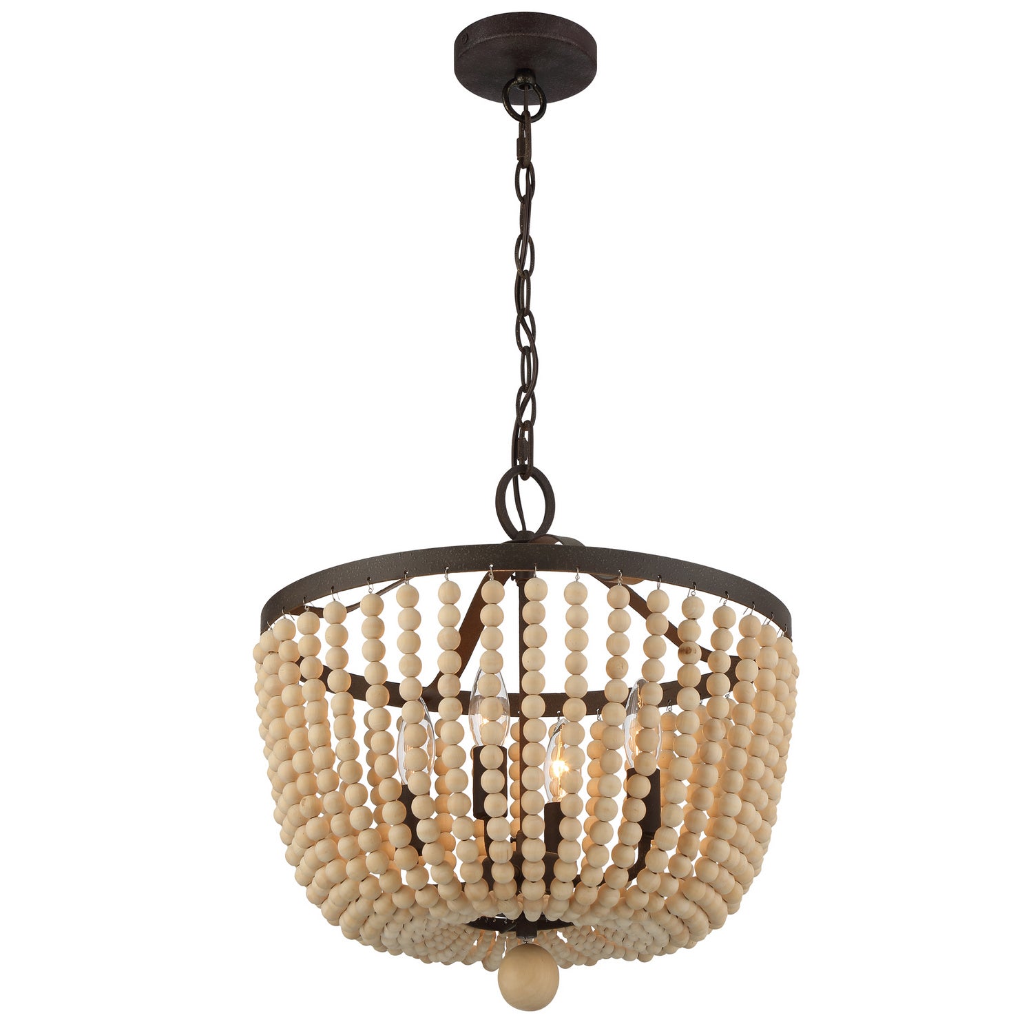 Crystorama - 604-FB - Four Light Chandelier - Rylee - Forged Bronze