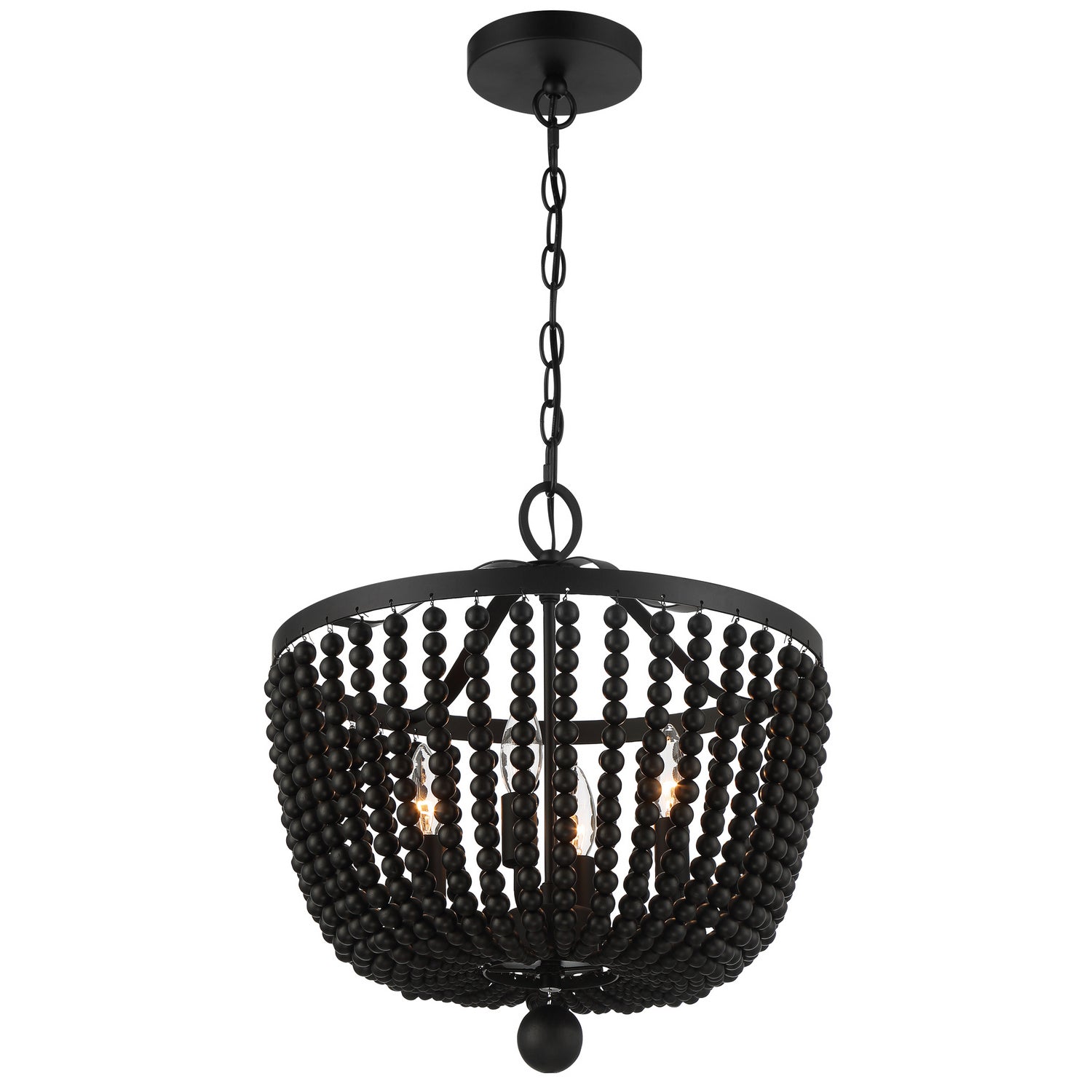 Crystorama - 604-MK - Four Light Chandelier - Rylee - Matte Black