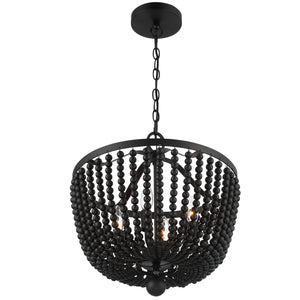 Crystorama - 604-MK - Four Light Chandelier - Rylee - Matte Black