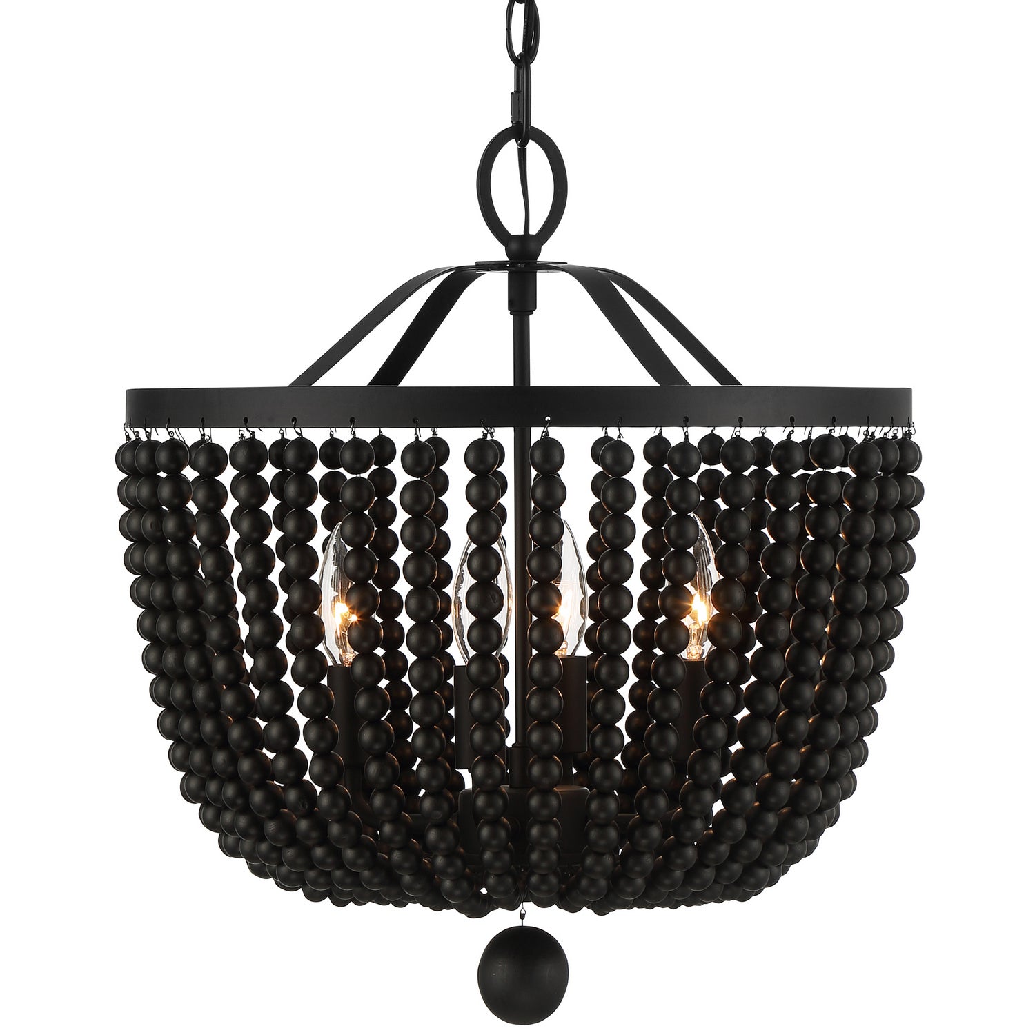 Crystorama - 604-MK - Four Light Chandelier - Rylee - Matte Black