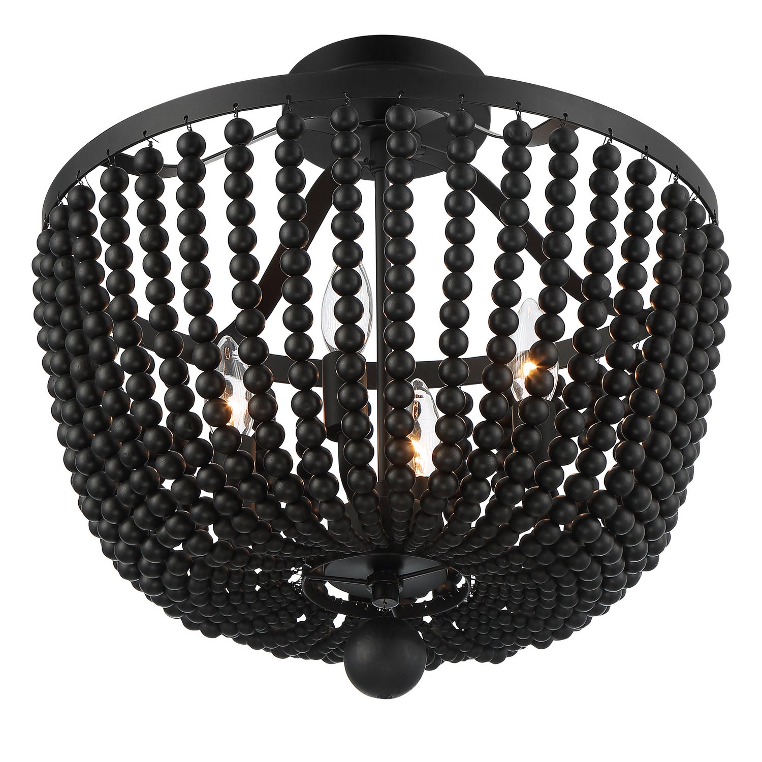 Crystorama - 604-MK_CEILING - Four Light Semi Flush Mount - Rylee - Matte Black