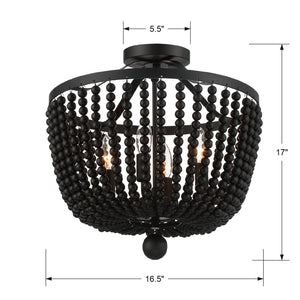 Crystorama - 604-MK_CEILING - Four Light Semi Flush Mount - Rylee - Matte Black