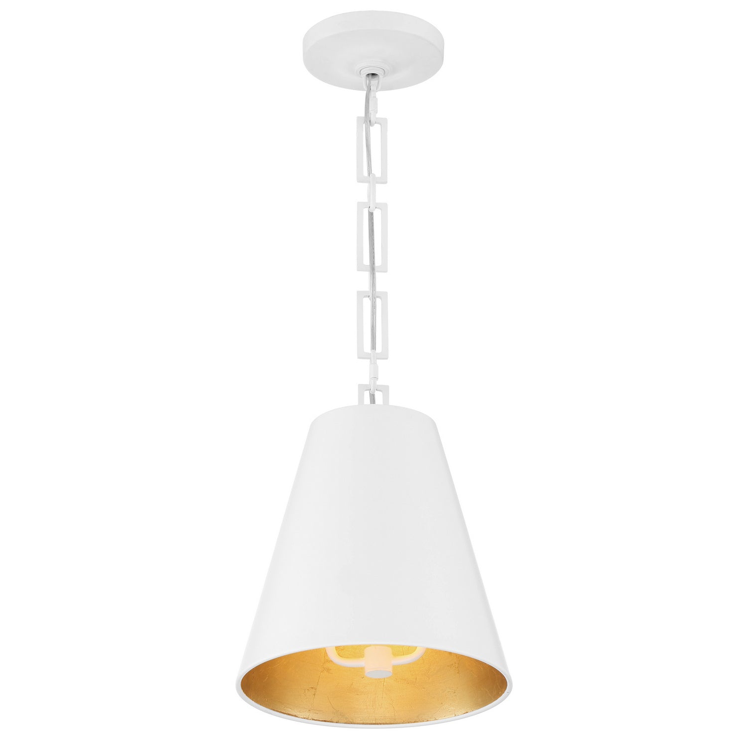 Crystorama - 8685-MT-GA - Two Light Chandelier - Alston - Matte White / Antique Gold