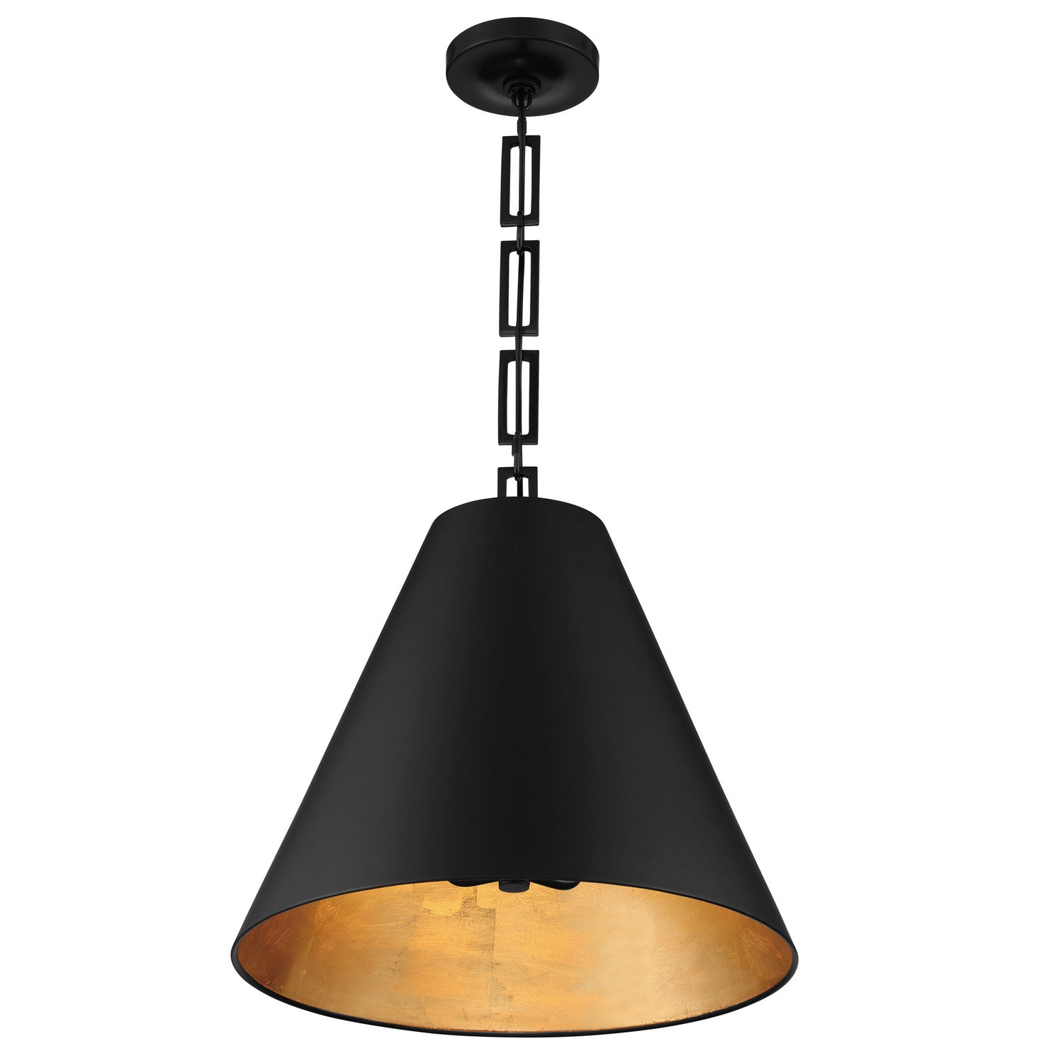 Crystorama - 8687-MK-GA - Three Light Chandelier - Alston - Matte Black / Antique Gold