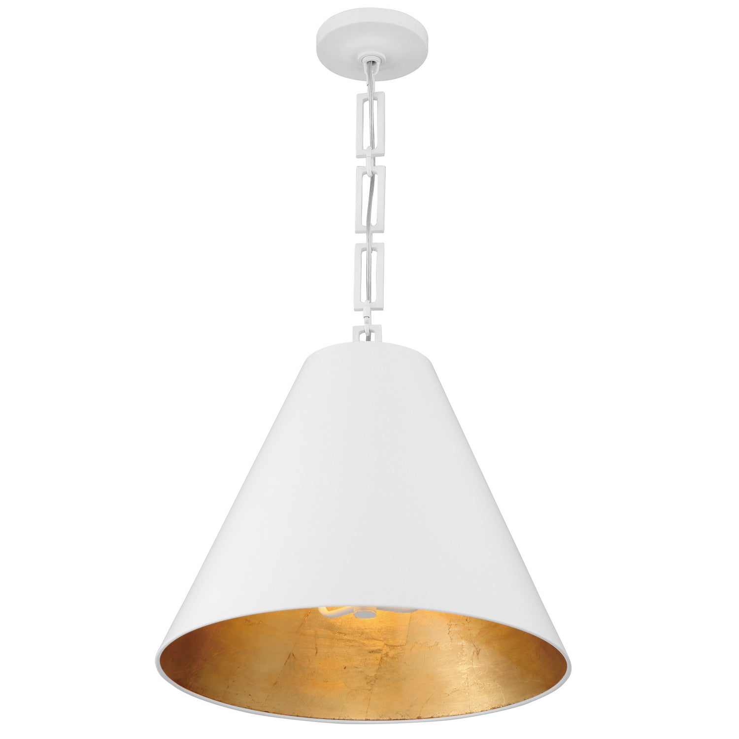 Crystorama - 8687-MT-GA - Three Light Chandelier - Alston - Matte White / Antique Gold