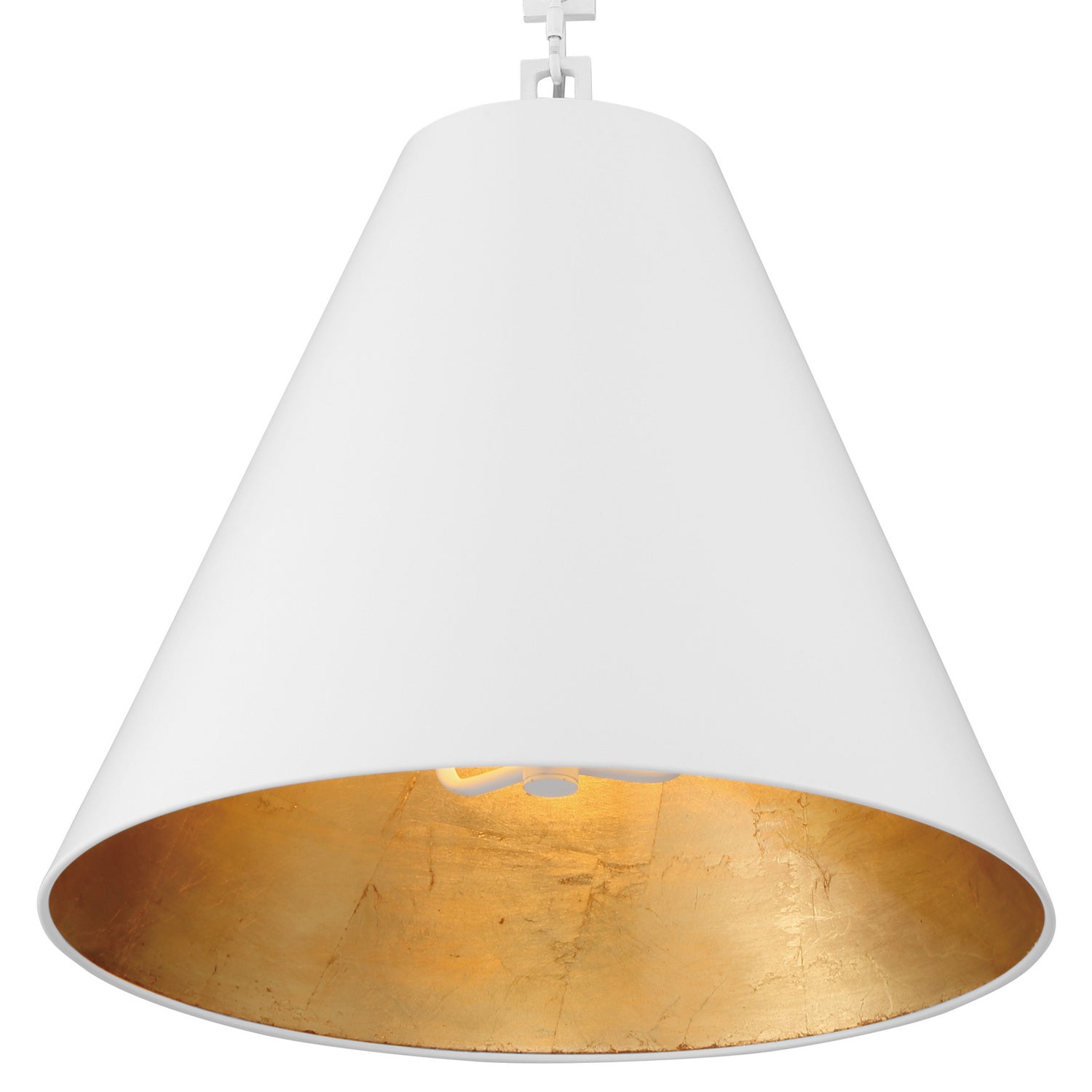 Crystorama - 8687-MT-GA - Three Light Chandelier - Alston - Matte White / Antique Gold