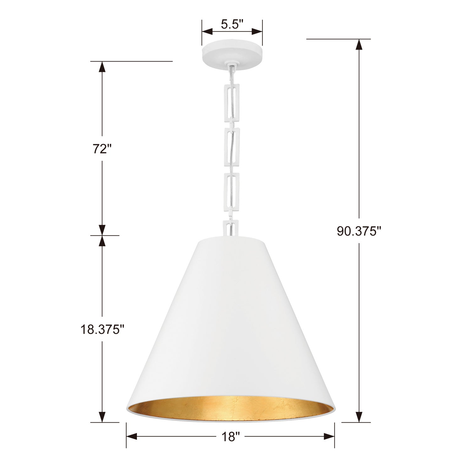 Crystorama - 8687-MT-GA - Three Light Chandelier - Alston - Matte White / Antique Gold