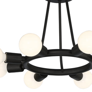 Crystorama - 9043-BK - Eight Light Semi Flush Mount - Dakota - Black