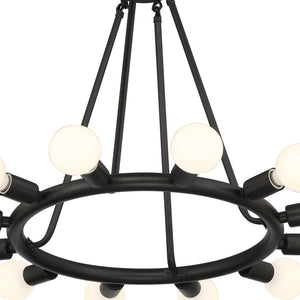 Crystorama - 9045-BK - 12 Light Chandelier - Dakota - Black