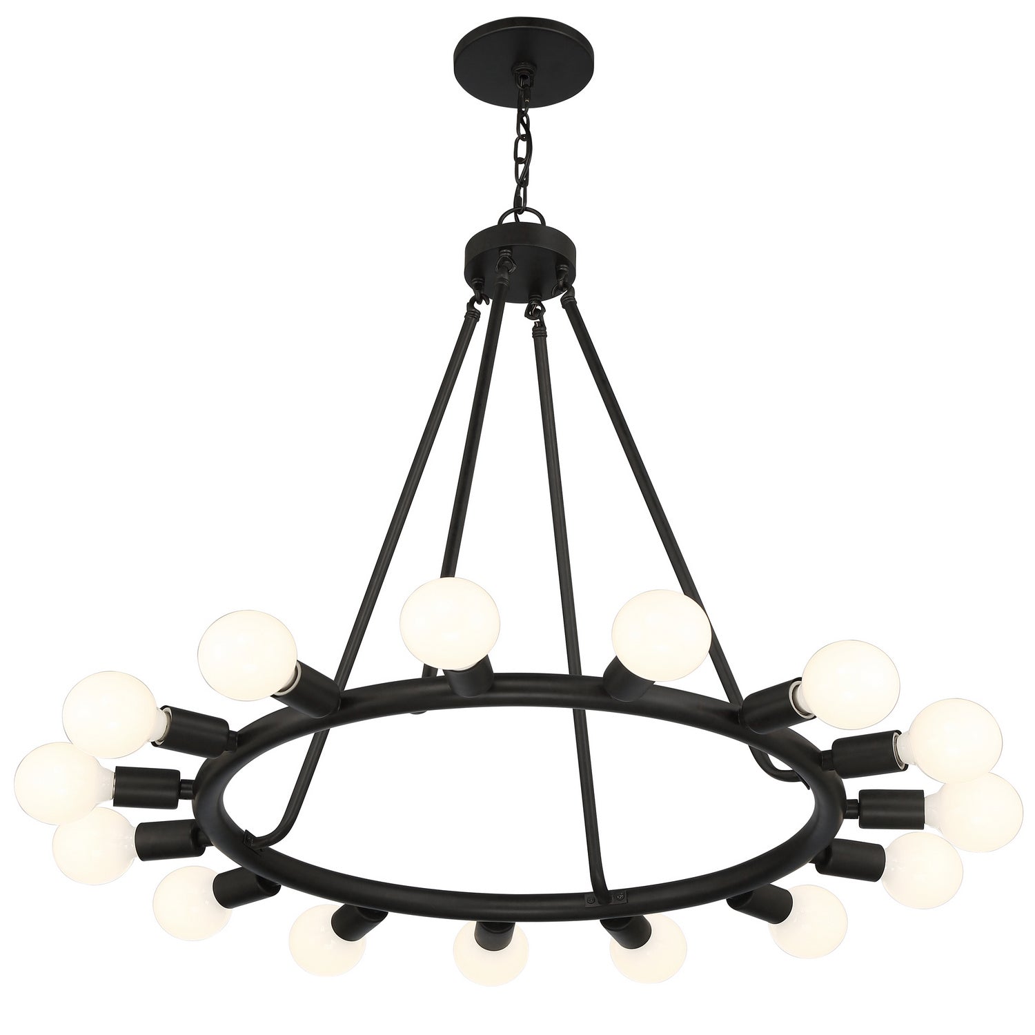 Crystorama - 9046-BK - 15 Light Chandelier - Dakota - Black