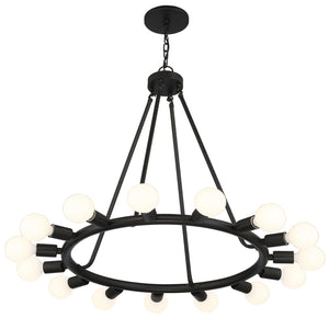 Crystorama - 9046-BK - 15 Light Chandelier - Dakota - Black