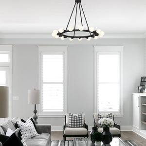 Crystorama - 9046-BK - 15 Light Chandelier - Dakota - Black