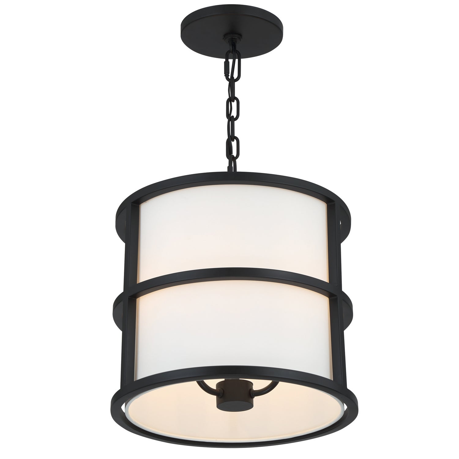 Crystorama - 9593-MK - Three Light Pendant - Hulton - Matte Black