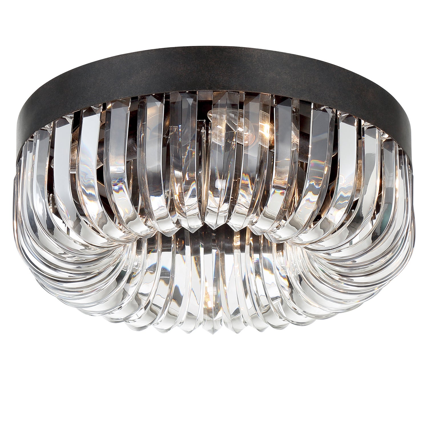 Crystorama - ALI-B2005-CZ - Five Light Flush Mount - Alister - Charcoal Bronze