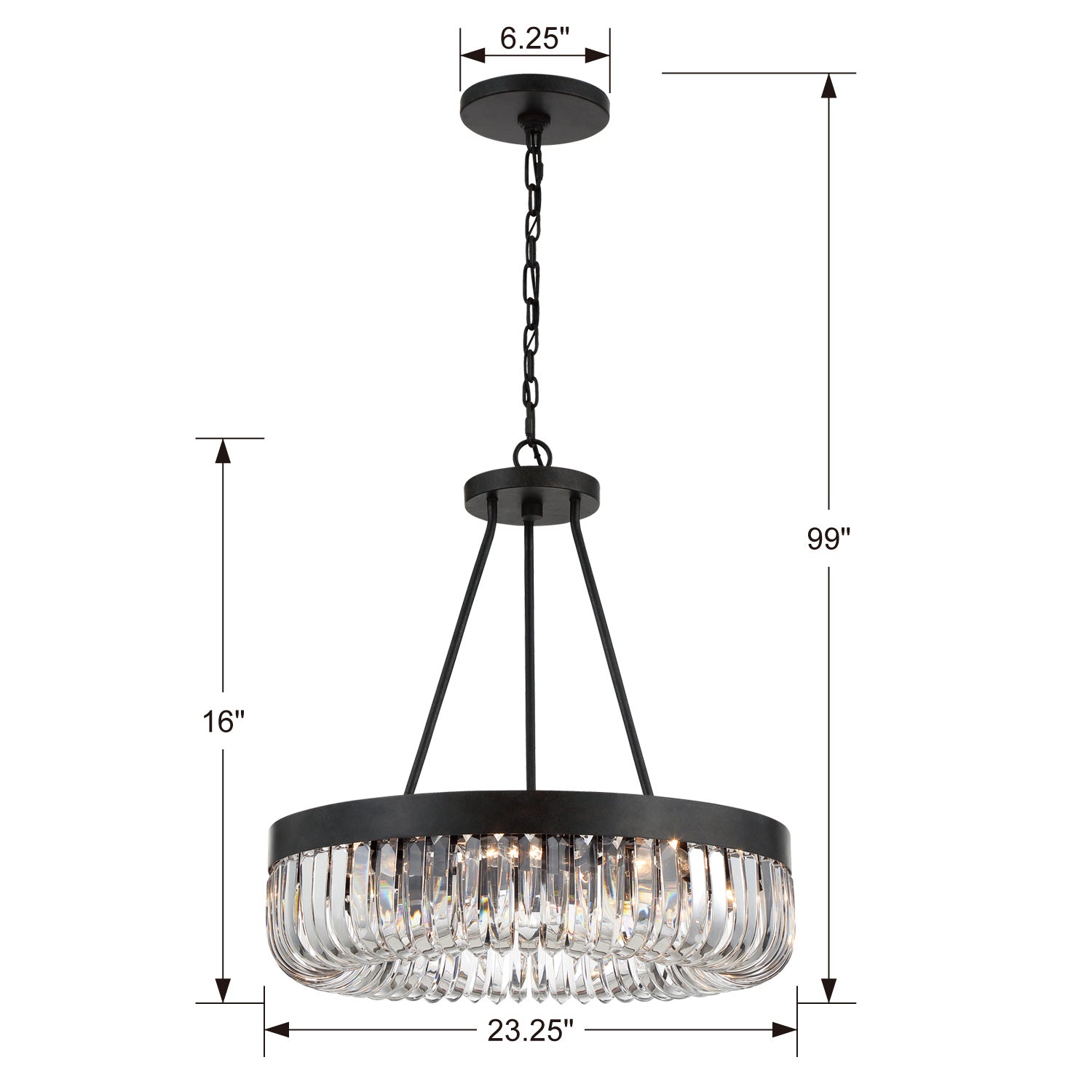 Crystorama - ALI-B2008-CZ - Eight Light Chandelier - Alister - Charcoal Bronze