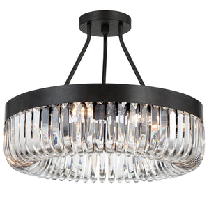 Crystorama - ALI-B2008-CZ_CEILING - Eight Light Semi Flush Mount - Alister - Charcoal Bronze