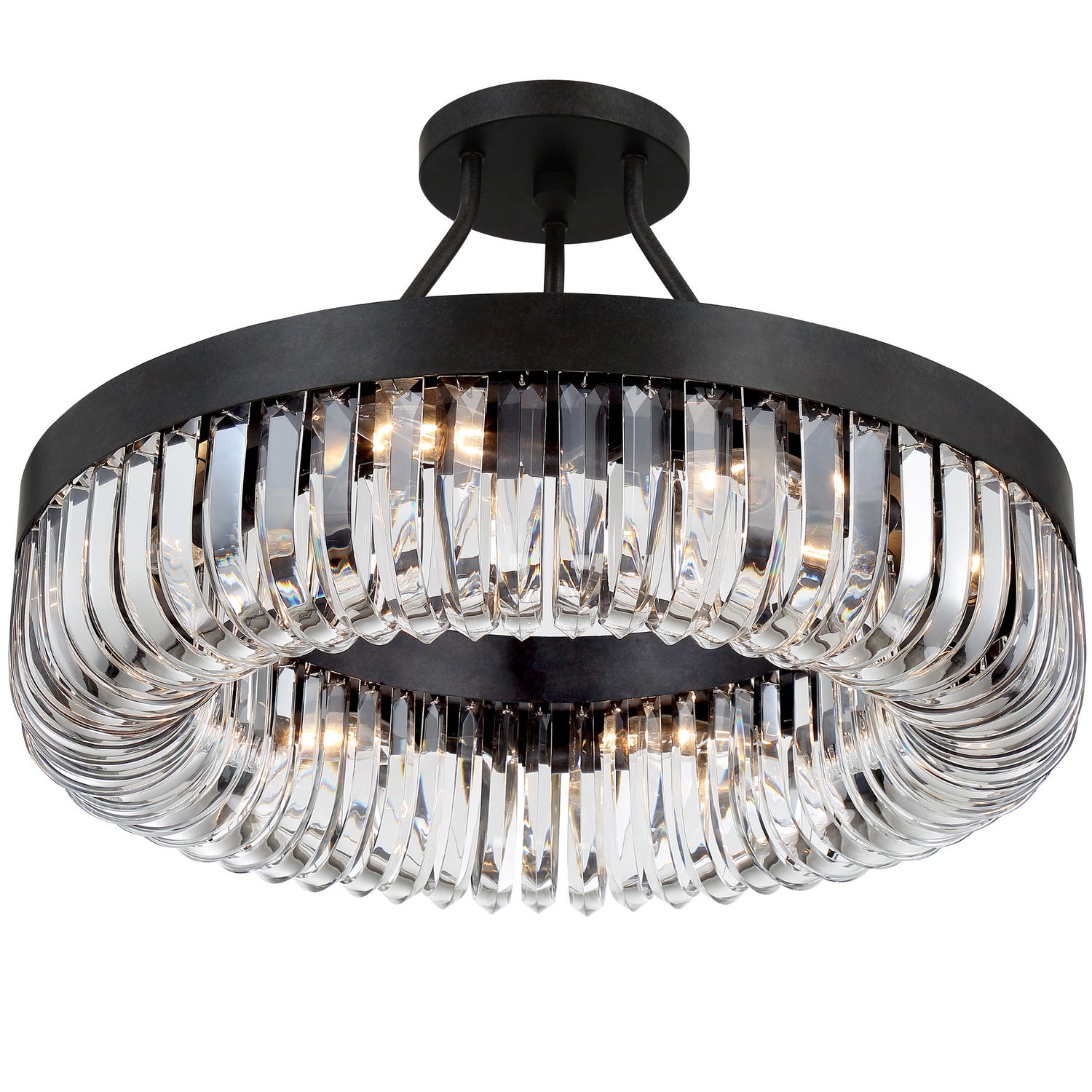 Crystorama - ALI-B2008-CZ_CEILING - Eight Light Semi Flush Mount - Alister - Charcoal Bronze