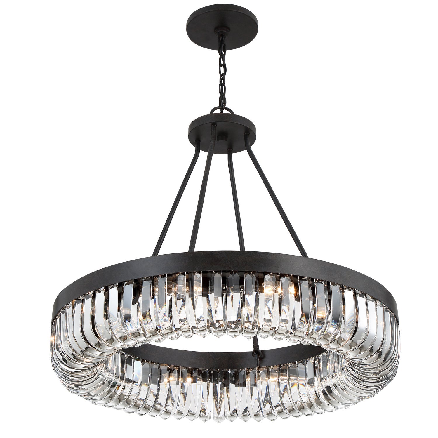 Crystorama - ALI-B2010-CZ - Ten Light Chandelier - Alister - Charcoal Bronze