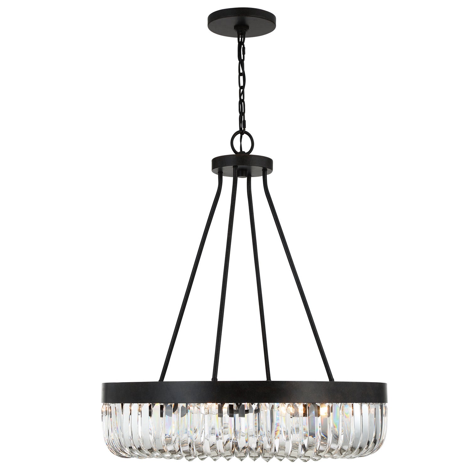 Crystorama - ALI-B2010-CZ - Ten Light Chandelier - Alister - Charcoal Bronze