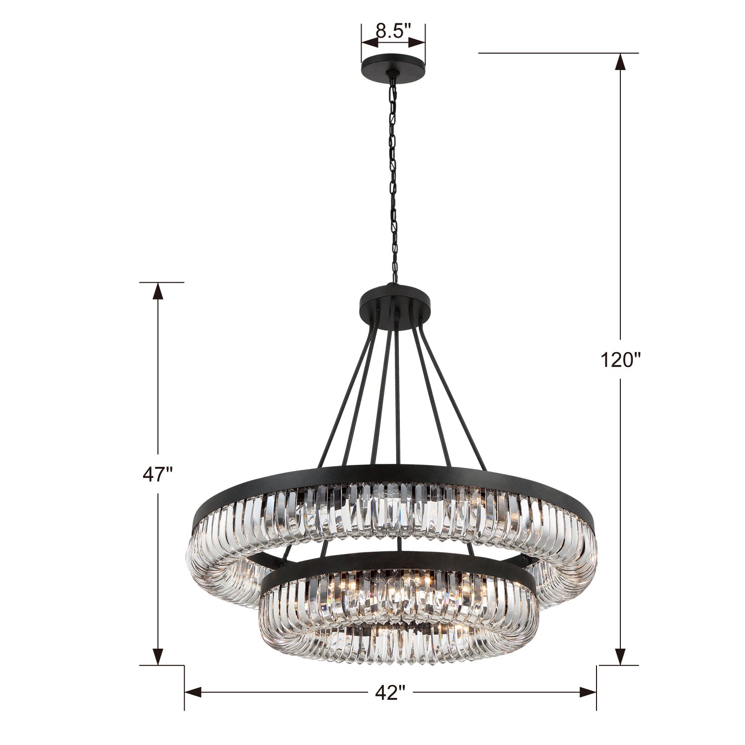 Crystorama - ALI-B2026-CZ - 26 Light Chandelier - Alister - Charcoal Bronze