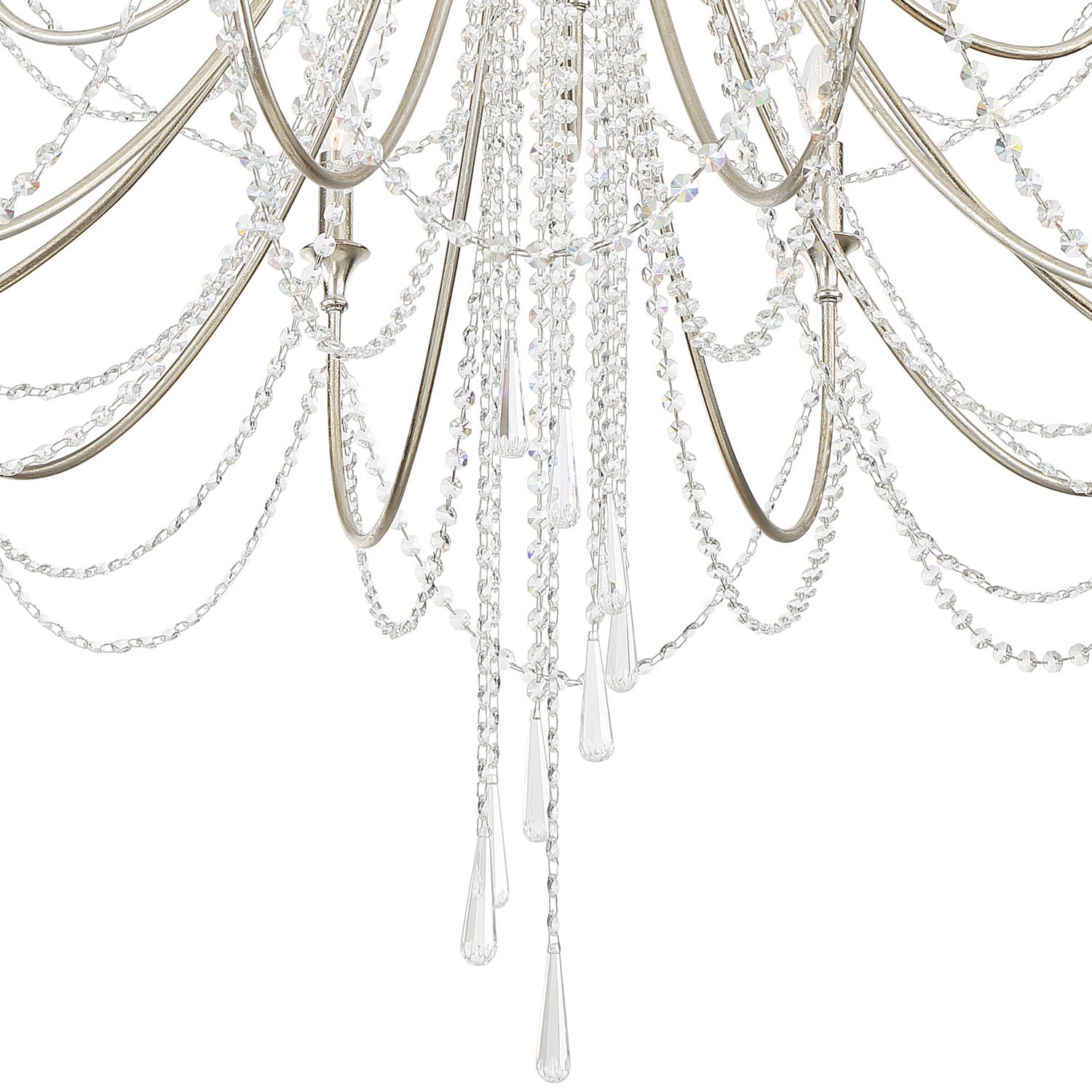 Crystorama - ARC-1919-SA-CL-MWP - 15 Light Chandelier - Arcadia - Antique Silver