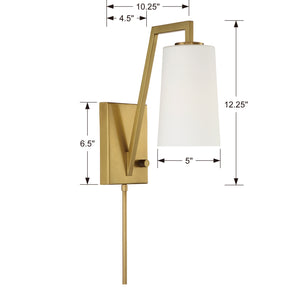 Crystorama - AVO-B4201-AG - One Light Wall Sconce - Avon - Aged Brass