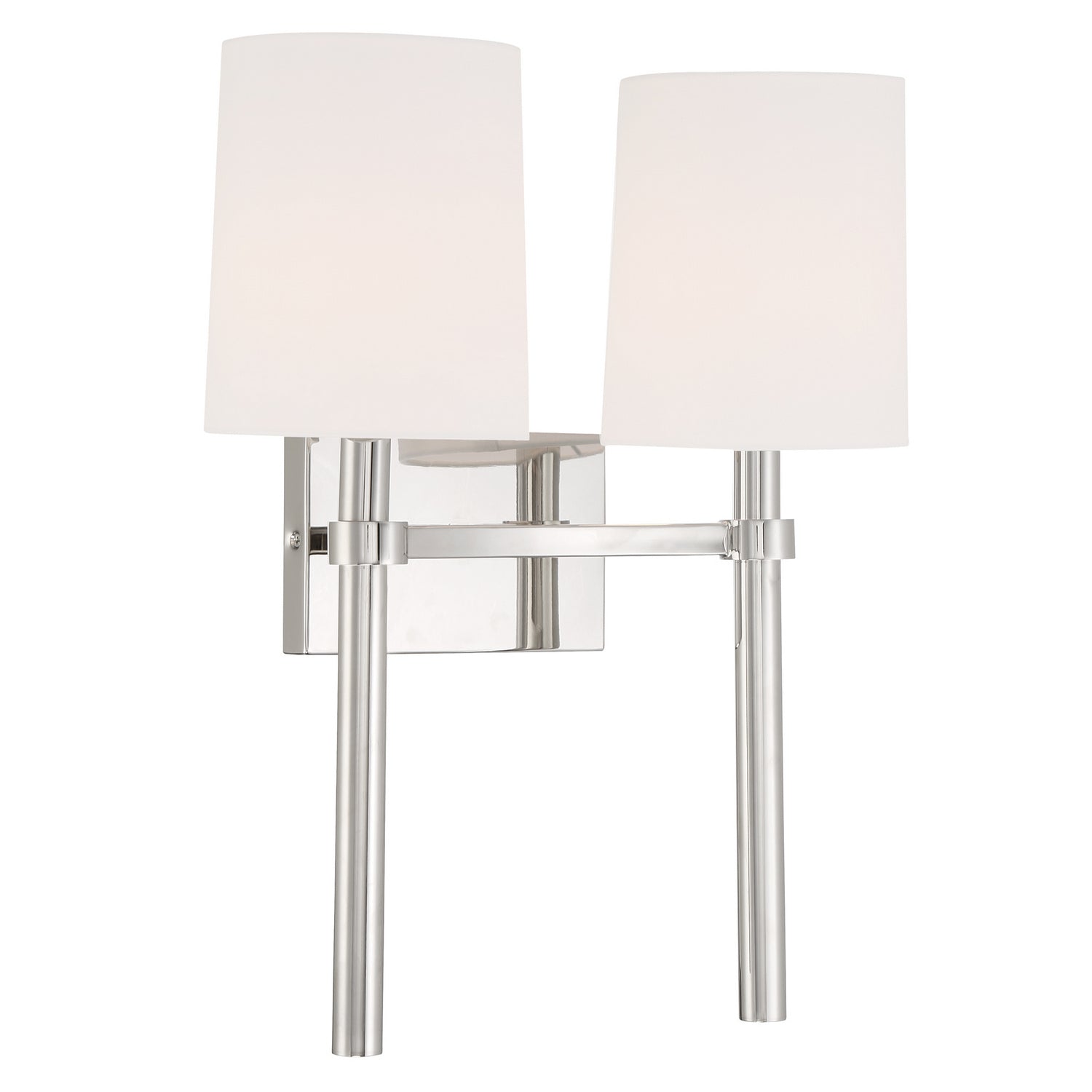 Crystorama - BRO-452-PN - Two Light Wall Sconce - Bromley - Polished Nickel