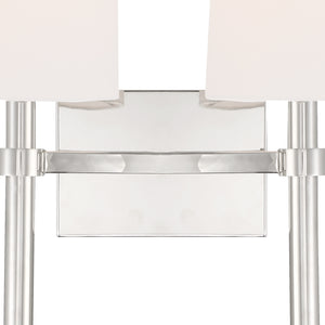 Crystorama - BRO-452-PN - Two Light Wall Sconce - Bromley - Polished Nickel