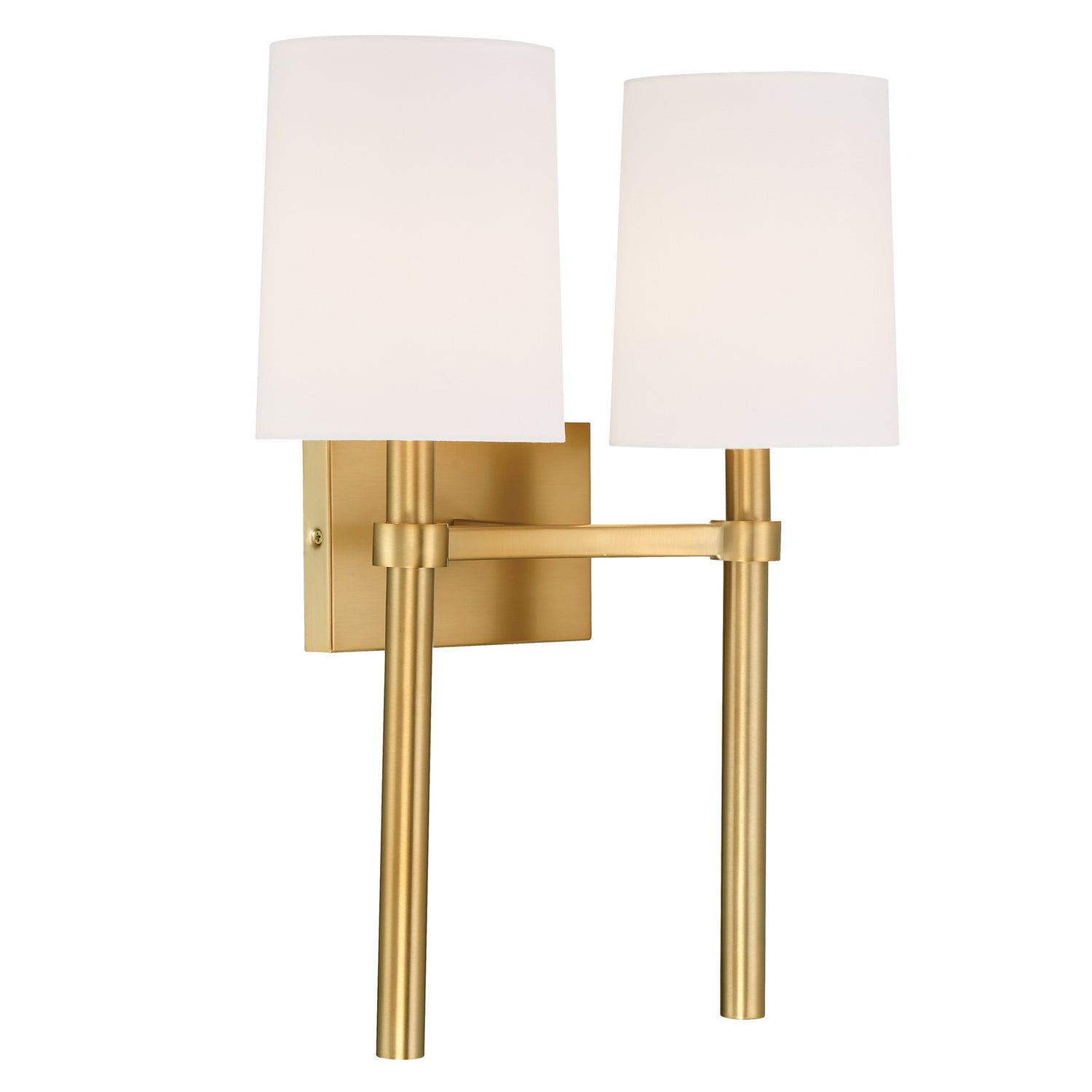 Crystorama - BRO-452-VG - Two Light Wall Sconce - Bromley - Vibrant Gold