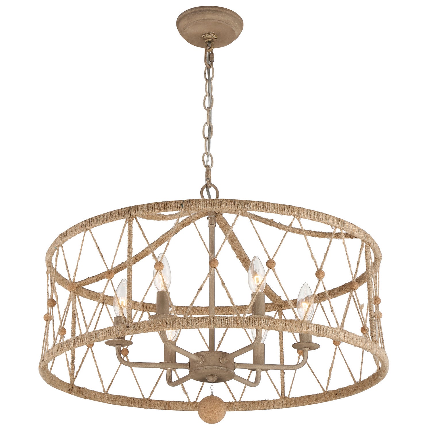 Crystorama - BRX-B7906-BS - Six Light Chandelier - Brixton - Burnished Silver