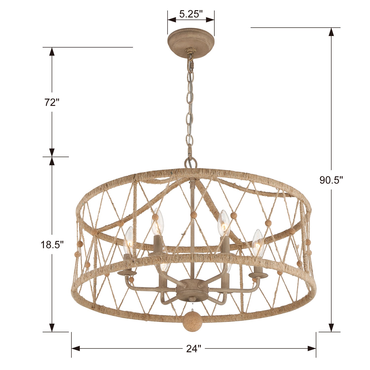 Crystorama - BRX-B7906-BS - Six Light Chandelier - Brixton - Burnished Silver