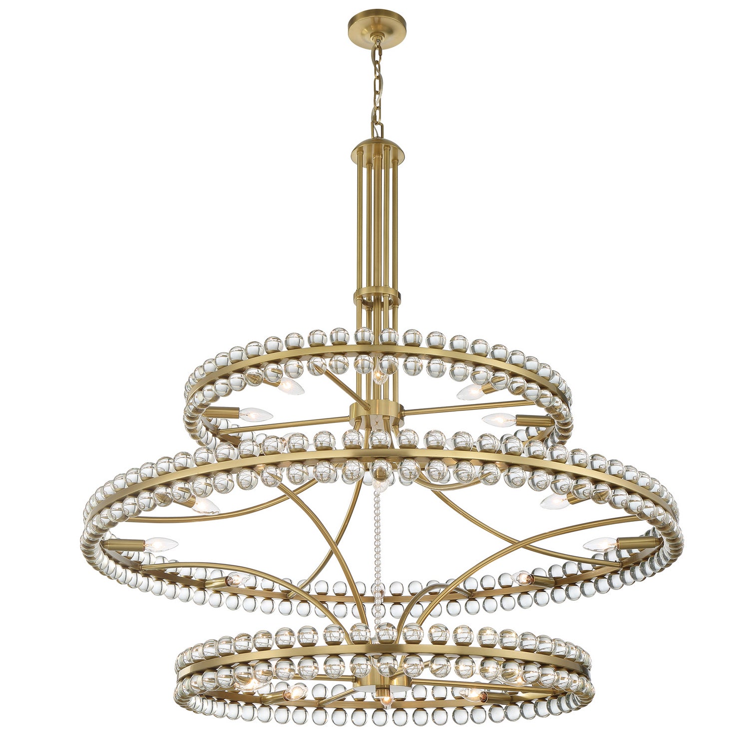 Crystorama - CLO-8000-AG - 24 Light Chandelier - Clover - Aged Brass