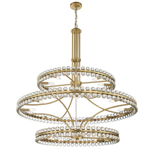 Crystorama - CLO-8000-AG - 24 Light Chandelier - Clover - Aged Brass