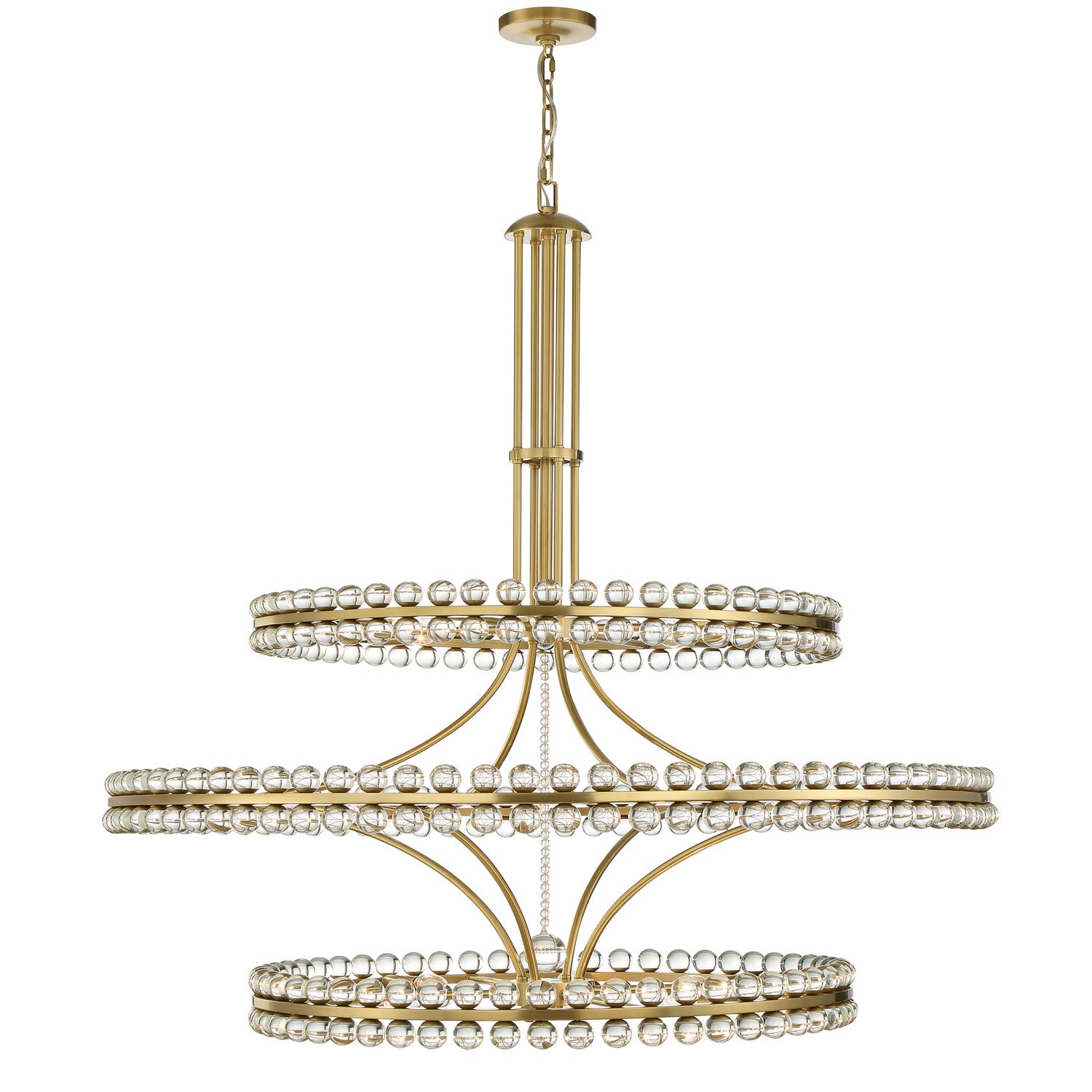 Crystorama - CLO-8000-AG - 24 Light Chandelier - Clover - Aged Brass