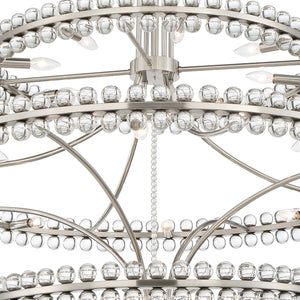 Crystorama - CLO-8000-BN - 24 Light Chandelier - Clover - Brushed Nickel