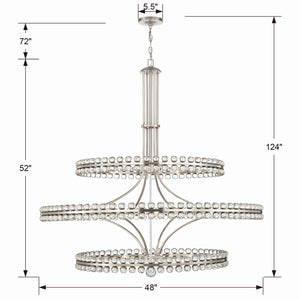 Crystorama - CLO-8000-BN - 24 Light Chandelier - Clover - Brushed Nickel