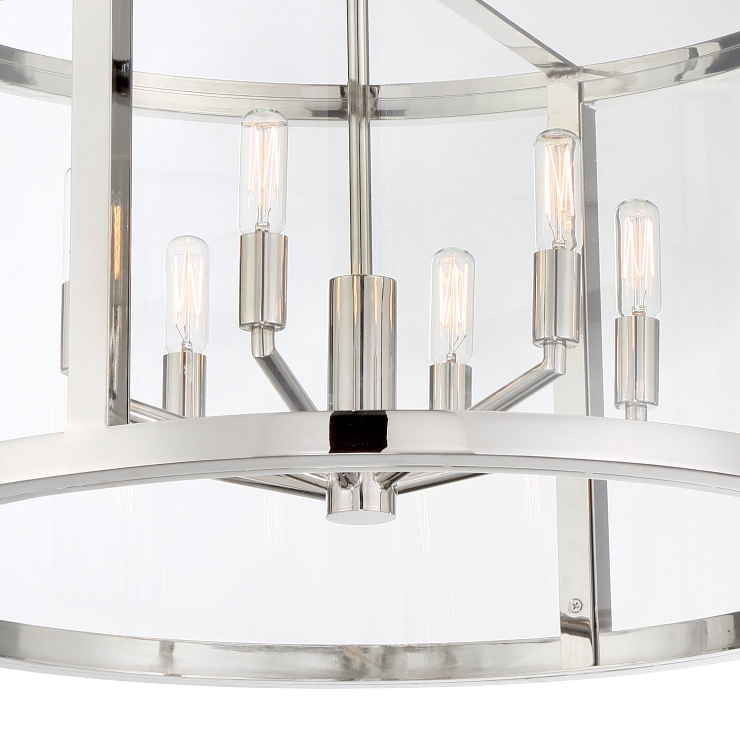 Crystorama - DEV-B8066-PN - Six Light Chandelier - Devon - Polished Nickel