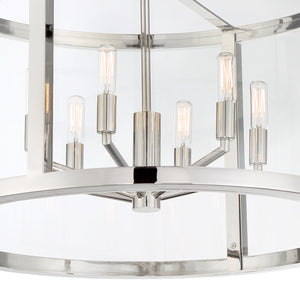 Crystorama - DEV-B8066-PN - Six Light Chandelier - Devon - Polished Nickel