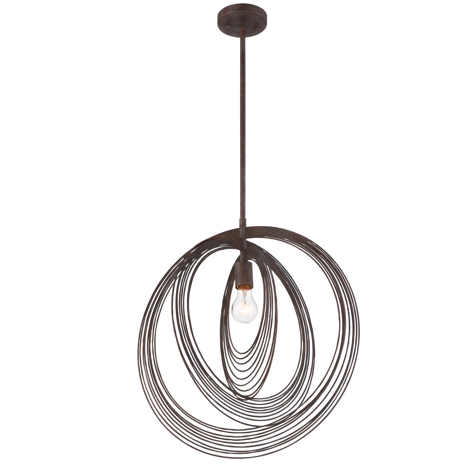 Crystorama - DOR-B7711-FB - One Light Pendant - Doral - Forged Bronze