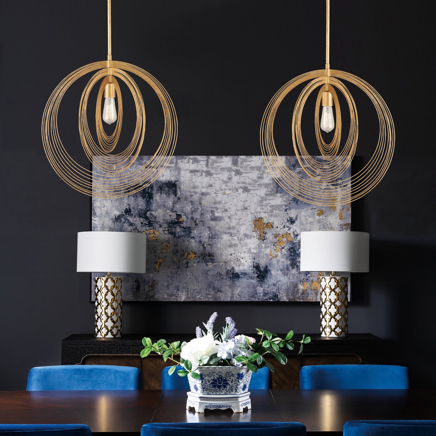 Crystorama - DOR-B7711-RG - One Light Pendant - Doral - Renaissance Gold