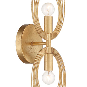 Crystorama - DOR-B7722-RG - Two Light Wall Sconce - Doral - Renaissance Gold