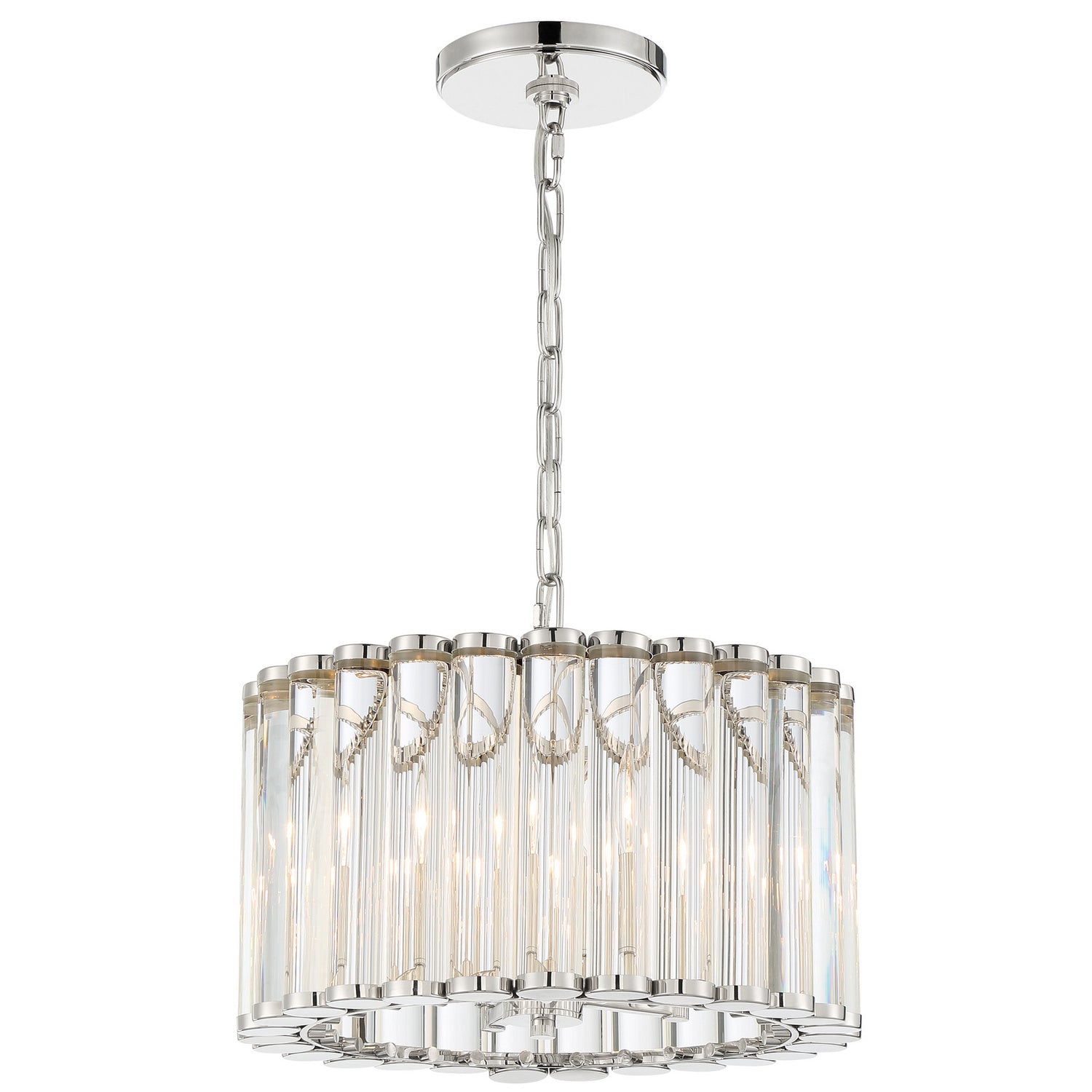 Crystorama - ELL-B3004-PN - Four Light Pendant - Elliot - Polished Nickel