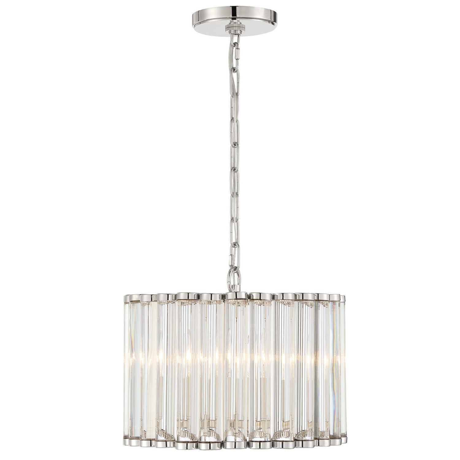 Crystorama - ELL-B3004-PN - Four Light Pendant - Elliot - Polished Nickel